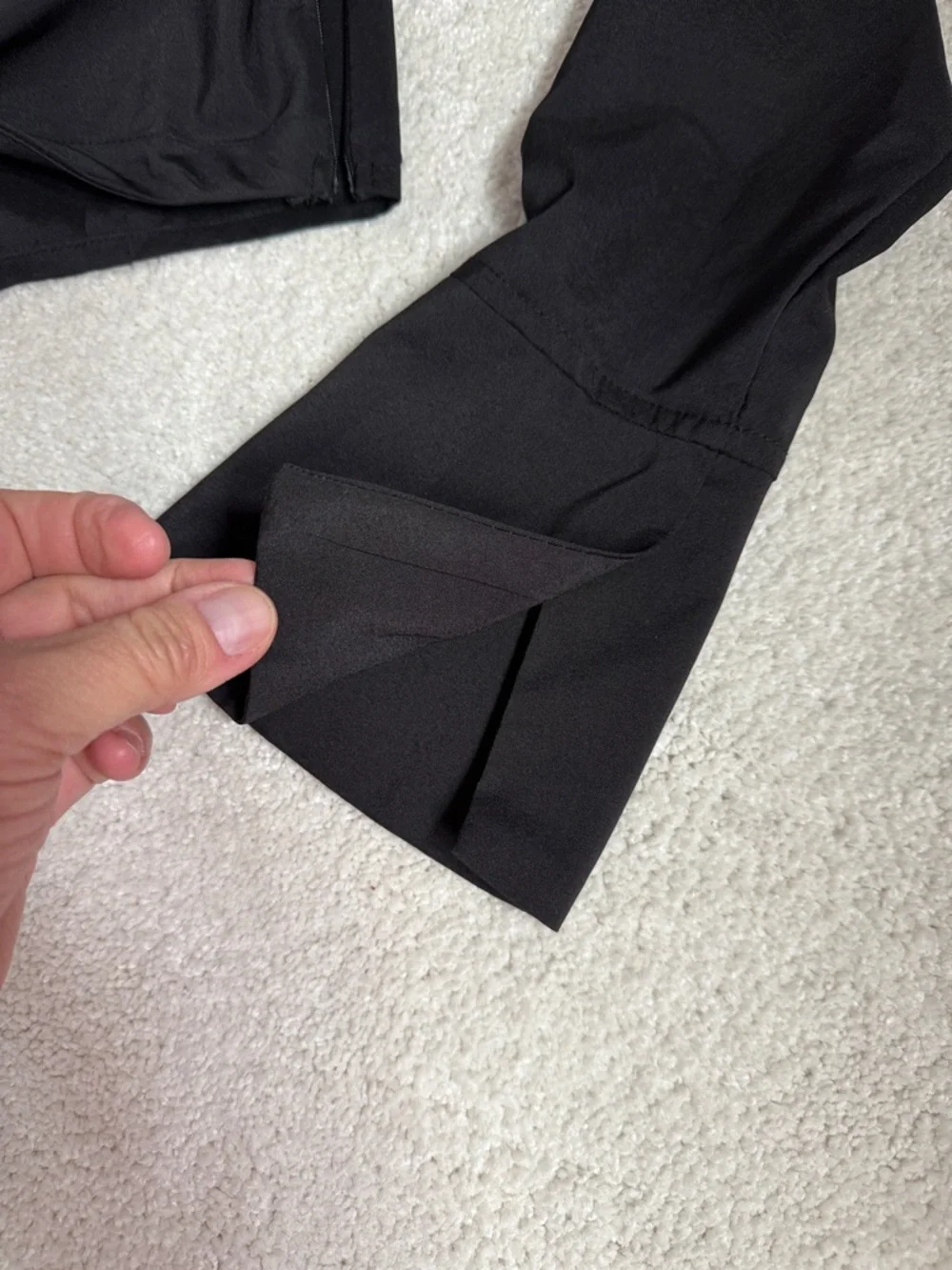 Twist-Front Cropped Blouse with Collared Neck - Black - Picture 6 of 14